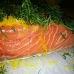 Loch Duart Salmon from the Scottish Highlands pre-sugar/salt bath...