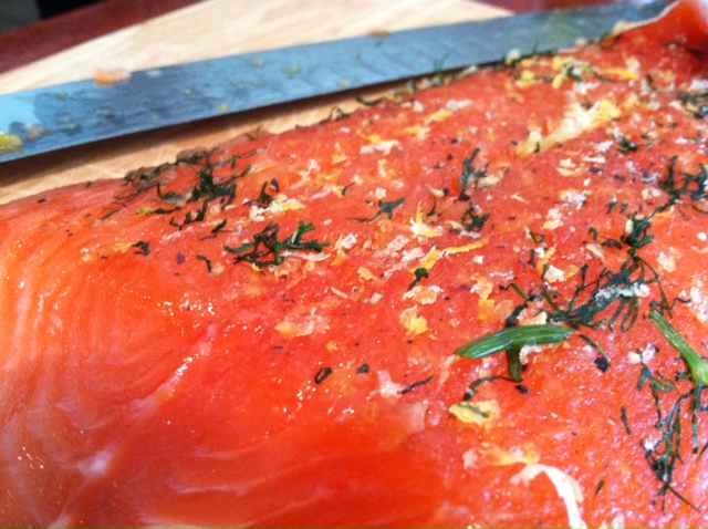 finished gravlax...