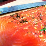 Finished gravlax: Cured and ready to slice.